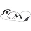 2 Way Radio Headset 2Pin Flexible Black Cable Headset with PTT Button G Shape for Kenwood KPG TH TK