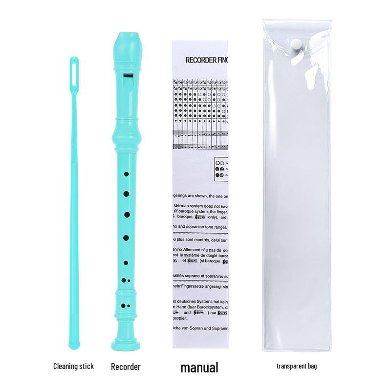 Детская начинающая сопрано-блокфлейта немецкого типа, разборная, тональность C, 8 отверстий, клавиша F