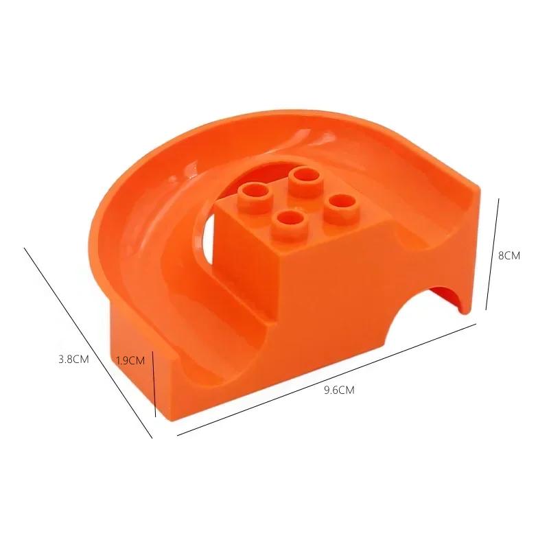 Big Size Building Blocks Marble Race Run Maze Games Compatible Large Bricks Running Ball Chute Giraffe Kids Gift Educational Toy