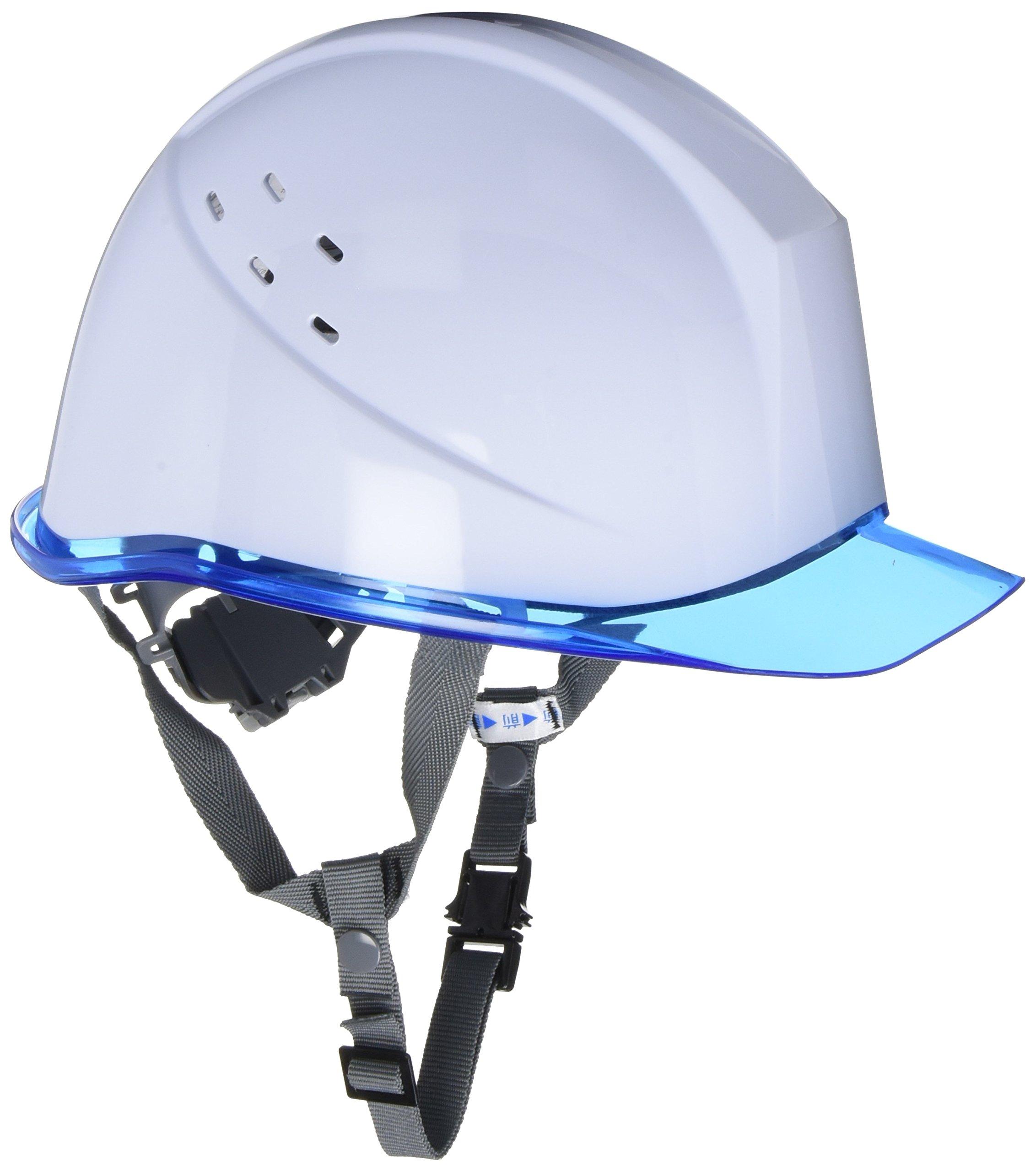 

Шлем для работы ПК прозрачный козырек с вентиляционными отверстиями защита от дождя для предотвращения скольжения SC11PCLV RA [Midori Anzen] белый/синий