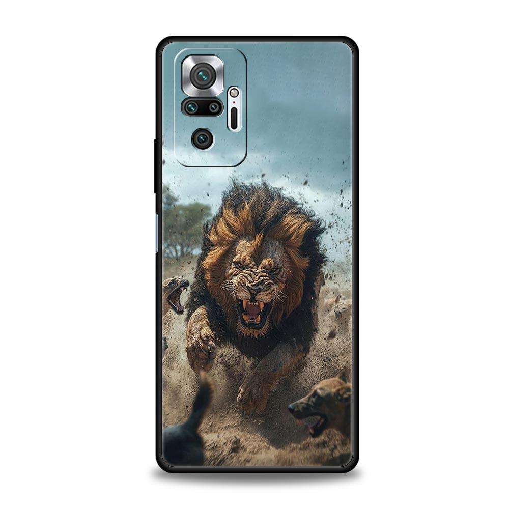 

Lion King Animal Phone Case For Xiaomi Redmi Note 14 13 5G 10 11 12 Pro Plus 4G 14C 13C 12C 10C Black Cover Redmi Note 12 4G
