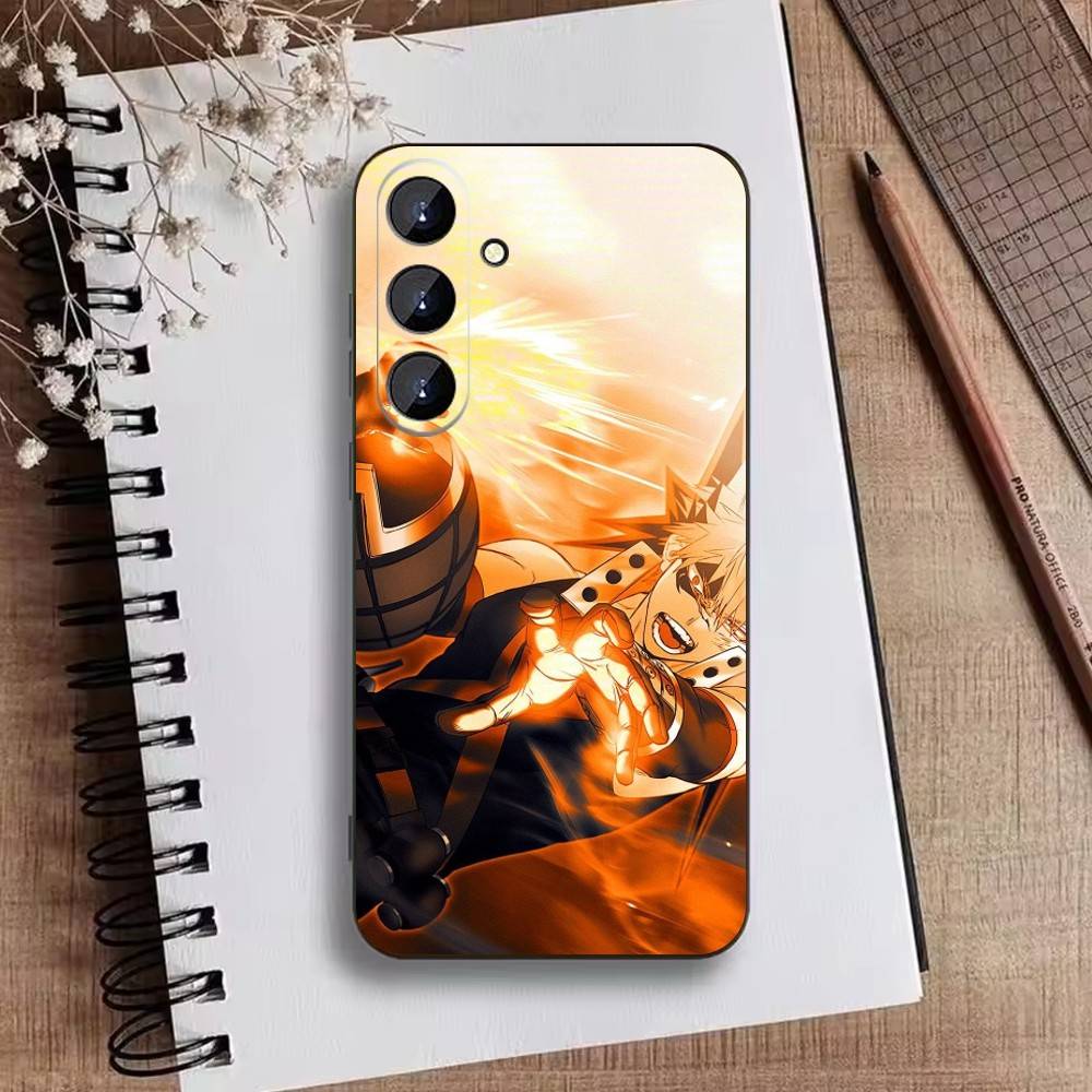Katsuki Bakugo p-Hero Academia Phone Case For Samsung Galaxy A73,A21s,A22,A31,A52,A53,A71,A41Soft Black Shell