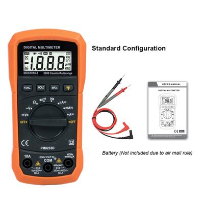 Qh Automatisches professionelles Digitalmultimeter 2000 zählt Auto Ac/dc Votage Tester Ohm Strom Amperemeter Detektor Werkzeuge Pm8233a /b