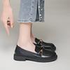 2024 Spring Single Shoes Flat Heel Fashion Women Shoes PU British Style Small Leather Shoes Fashion Luxury Women Shoes