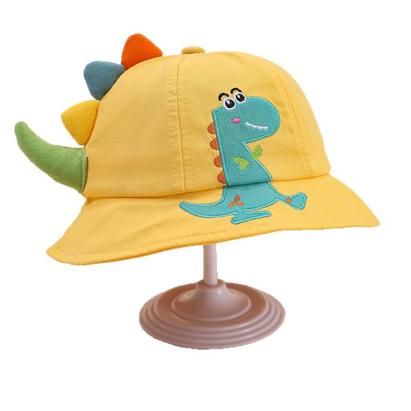 2026 Spring Dinosaur Cartoon Baby Bucket Hat - Cute Korean Style Unisex Children's Versatile Hat
