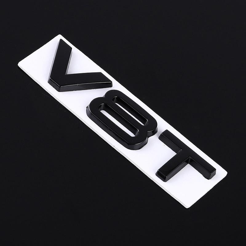 Naklejka Samochodowa V6T V8T Logo Metalowa Emblemat Odznaka Naklejki Naklejki dla S3 S4 S5 S6 S7 S8 A4L A5 A6L A3 A4 A7 Q3 Q5 Q7 B6