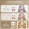 FATBEE 10X Magnification Rechargeable Makeup Mirror for Travel, Makeup Mirror with 80 LED Lights, 3 Color Lighting, Dimmable Touch Screen,Portable