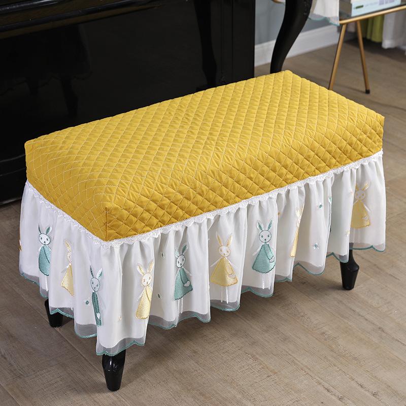 Simple home decoration 1-Piece Set Cartoon Dust Cover Piano Bench Cover or Piano Key Cover Towel Home Simple Decorative Cloth