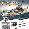 Warship Building Blocks Destroyer Aircraft Carrier Pirate Ship Cruiser Naval Battleship Models Toy for Boys Gifts