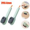 1pc Multi-function Automatic Spot Shoe Brush Soft Hair Hand Pressure Hanging Hole Suitable for Clothing Carpet Plastic Handles