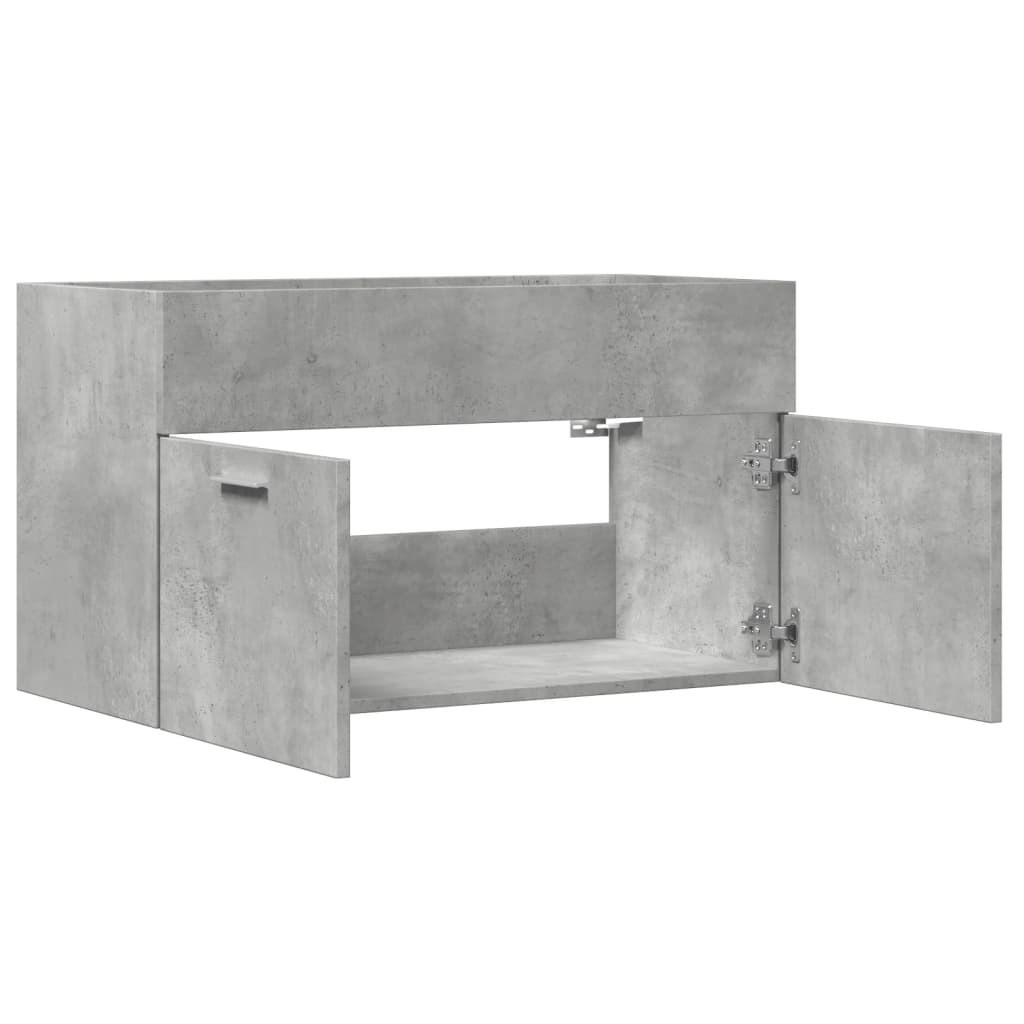 Bathroom Vanity Unit Concrete Grey 90 x 38.5 x 46 cm Particleboard