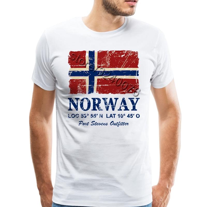 Trend Noway Tričko Pánské Krátké Rukávy Módní Streetwear Pánské Norské Basic Tričko pro Boyfrien