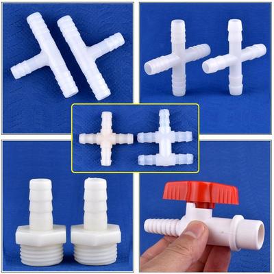 10Pcs/Lot Plastic Reducing Tee Connector 8mm 10mm Cross 4-Way 5-Ways Joint 1/2" Valve PVC Ball Valve