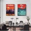 Prints Wall Art Canvas Painting Room Home Decor Bangkok Tel Aviv Europe World City Tour Travel Scenery Vintage Landscape Poster