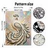 5D Round Pearl Painting Kit Elegant White Peacock Pattern DIY Handmade Crystal Artist Home Interior Decor Gift