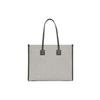 Burberry Freya Horseferry Print Canvas And Leather Tote Bag Women Tote Bags Gray Black 80441371
