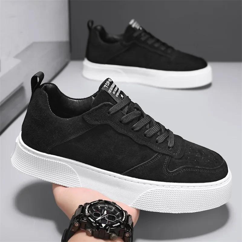 Fashion Leather Men Shoes Handmade Breathable Mens Casual Shoes Comfortable Men Walking Sneakers Boat Shoes Plus Size 39-46
