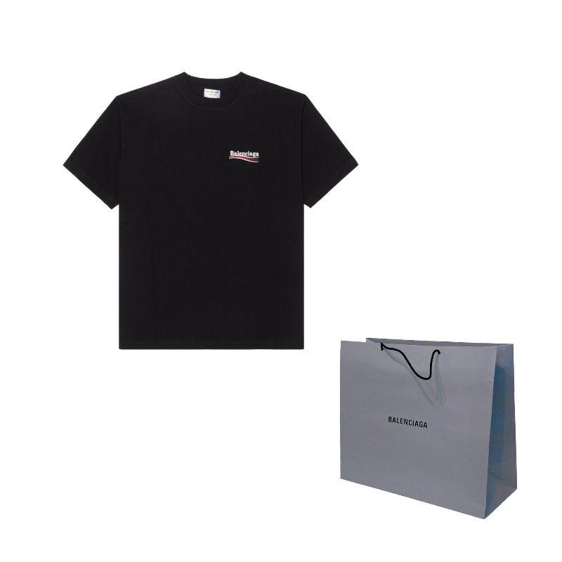 Balenciaga Czarny Polityczny Kampanijny Oversize T-shirt 'Czarny/Biały' 641655TKVJ11070