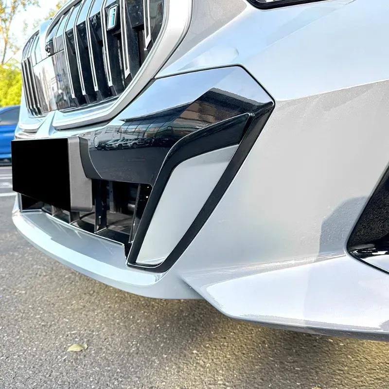 Car Front Bumper Air Vent Trim Spoiler For BMW 5 Series G60 G61 I5 M Sport 2024+ Canards Blade Side Splitter Stickers Cover