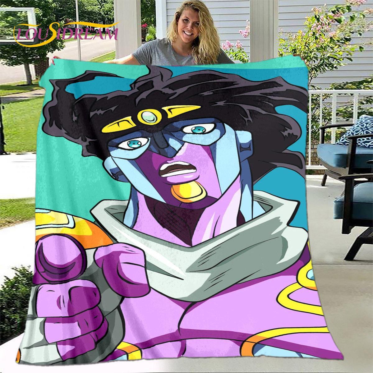 

Jojo s Bizarre Adventure Аніме М яка плюшева ковдра, фланелева ковдра Плед для вітальні, спальні, дивана, чохла для пікніка 75x90cm
