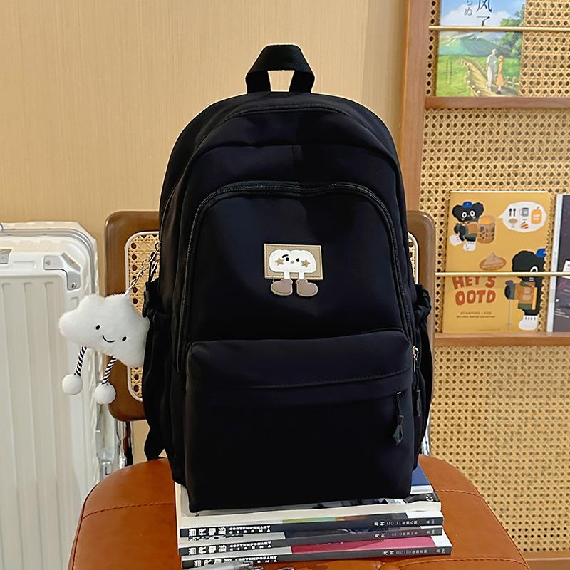 School bag Japanese simple ins cute large capacity school bag girl versatile backpack high value light casual simple bag