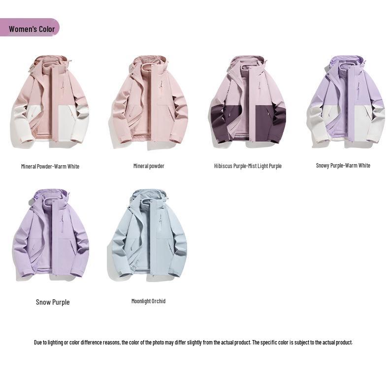 6XL Unisex 3-in-1 Ski Jacket Set: Thickened, Detachable for Autumn/Winter