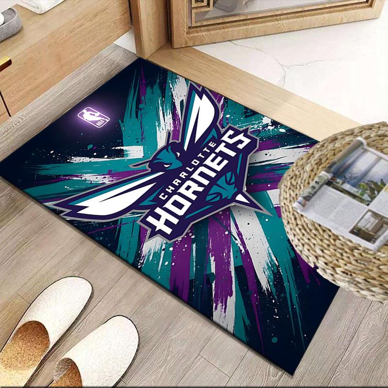 Charlotte Logo Art Carpet, Kitchen Rugs, Yoga Mat, Non-Slip Mats, Rug for Bathroom, Living Room bedroom, Camping Rugs Christmas Gift