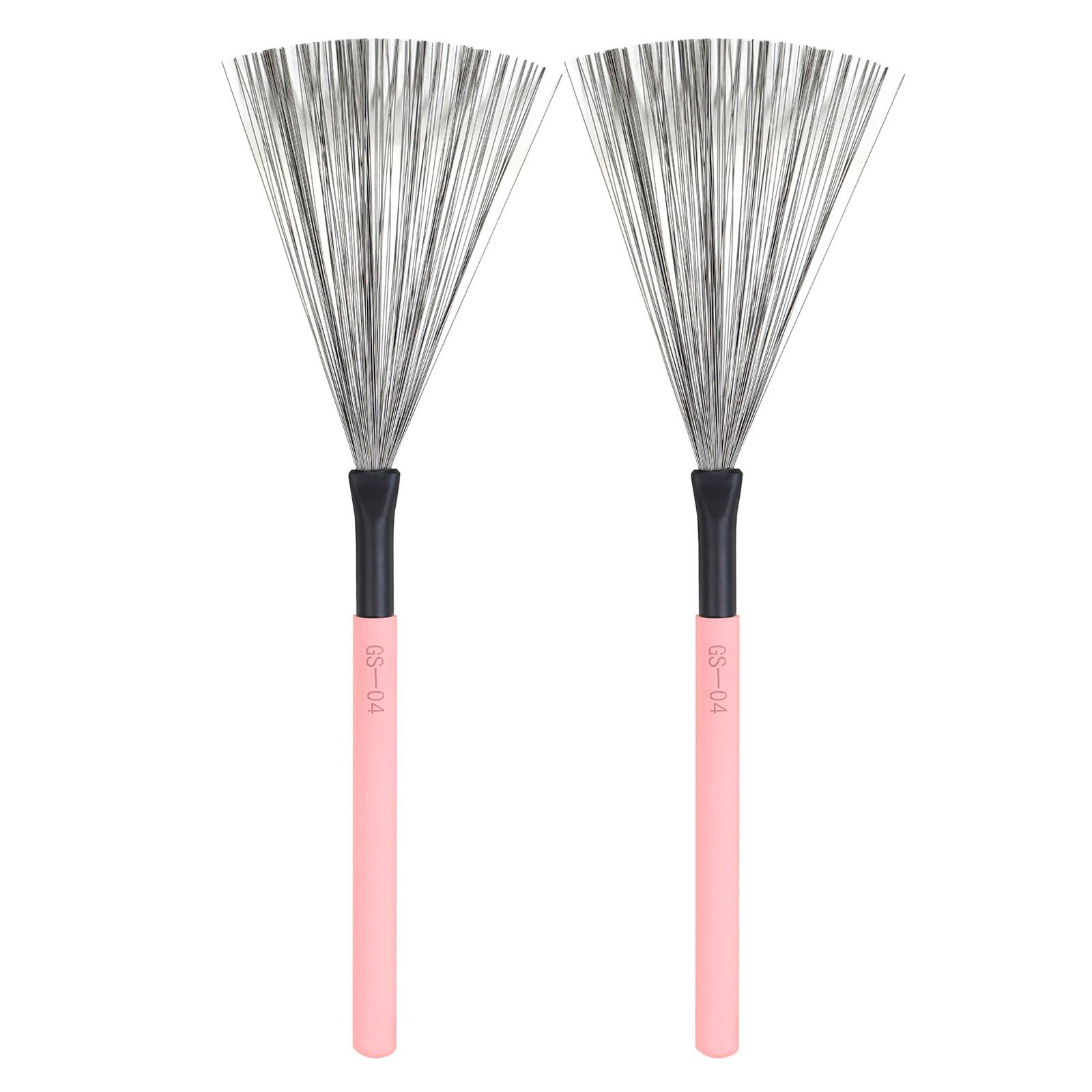 

Drum Brushes Steel Wire Drumsticks Pair with Plastic Handles Suitable for Jazz and Acoustic Drum Kits Practice and Performance One Size