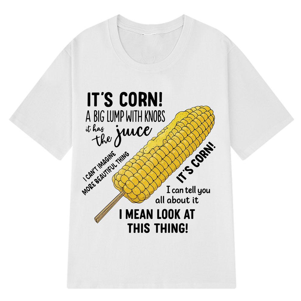 Es ist Mais Viral Maislied Lustiges Meme T-Shirt Herren Damen Mode T-Shirt Kurzarm Baumwolle Lässig Hip-Hop T-Shirt Streetwear Oberteil