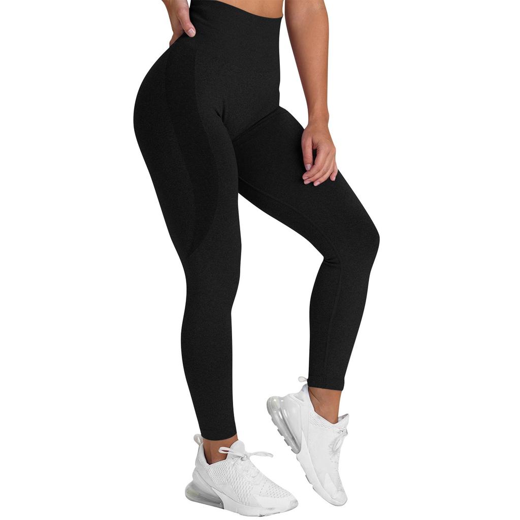 Women's Leisure Seamless Slim Fit Color Sports Hip Lifting Yoga Pants