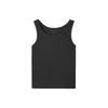 Fashionable Comfortable Simple Solid Color Vest Women Tops Carbon-Black L225W246-0018