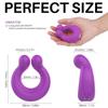 Penis Cock Ring Vibrator Double Head U Shape Vibrator Anal Vagina Massage Penis Ring Adult Sex Toys for Man Woman Couple