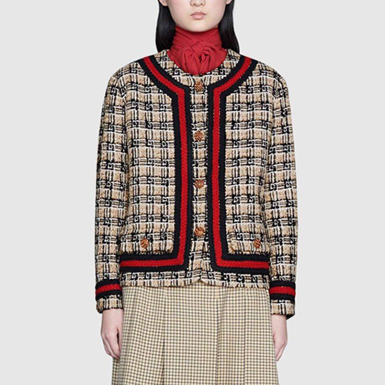 Previous Season Check Tweed Jacket 652255-ZAGLP-2254