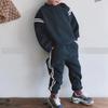 Kinder Sweatshirt Set Herbst/Winter Fleecefutter Set Jungen Mädchen Locker sitzendes Langarm Sweatshirt + Hose 2-teilig