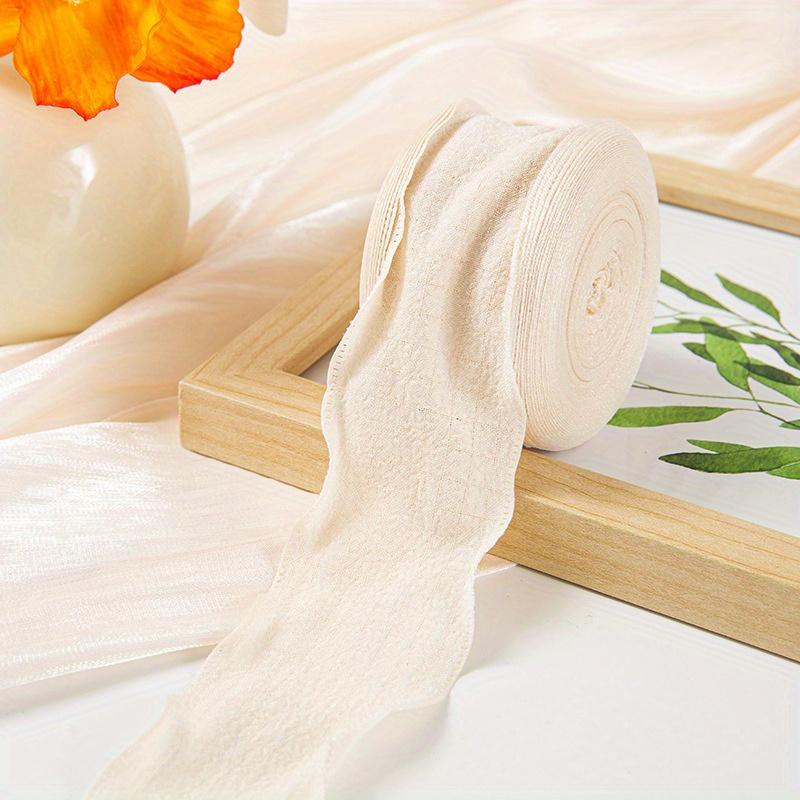 1Pc Lace Pleated Ribbon DIY Cake Bouquet Flowers Fishtail Yarn Packaging Linen Wavy Lace Ribbon