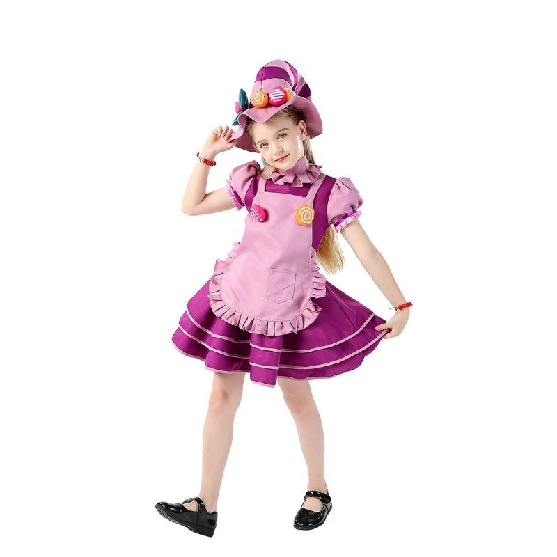 Halloween Costume, Parent-Child Game Character Costume Candy Witch Lulu Purple Cake Dress