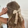 Big Bow Streamer Hairpin Jewelry Female Exaggerated Fashion Temperament Lace Ruffled Hair Accessories
