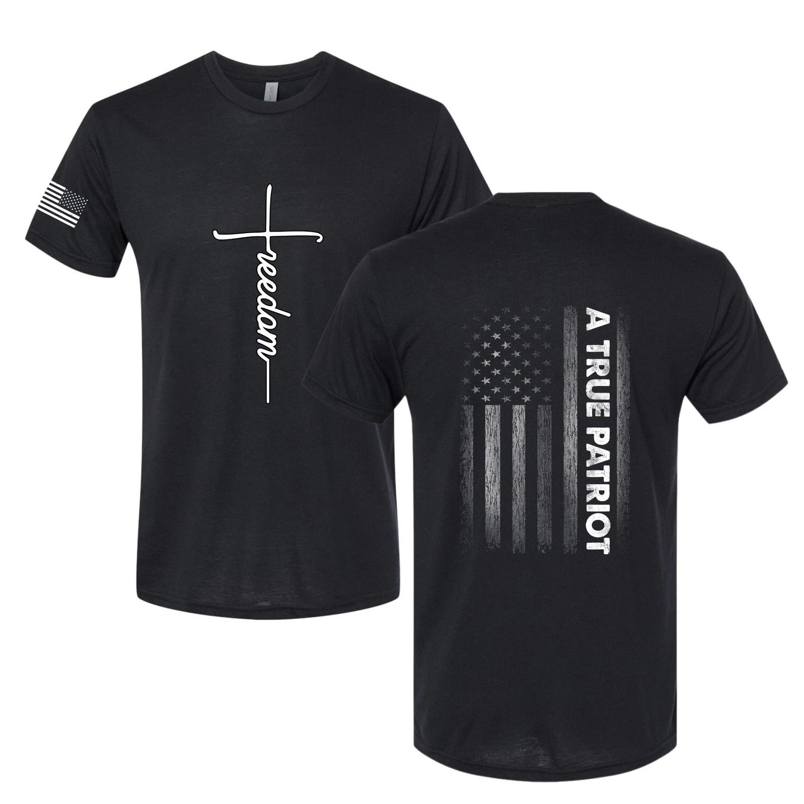 Charlie Kirk Freedom Cross Mens Premium T- Shirt 2XL