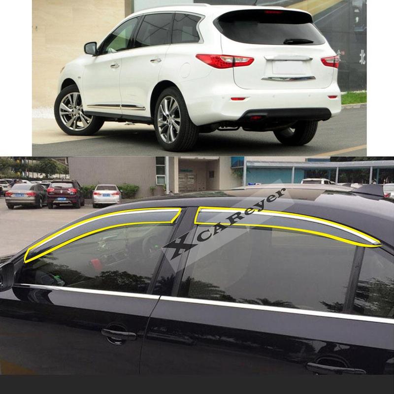 For INFINITI QX56 2010 2011 2012 2013 2014 Car Body Styling Sticker Plastic Window Glass Wind Visor Rain/Sun Guard Vent Parts