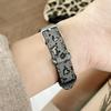 Leopard Print Leather Strap for Apple Watch 11 iWatch 10987E, Huawei FIT4, Xiaomi 9PRO