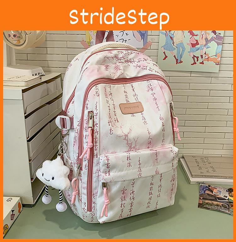 Art Backpack Student With Ink And Wash Print Designs For Teens Daily School Use