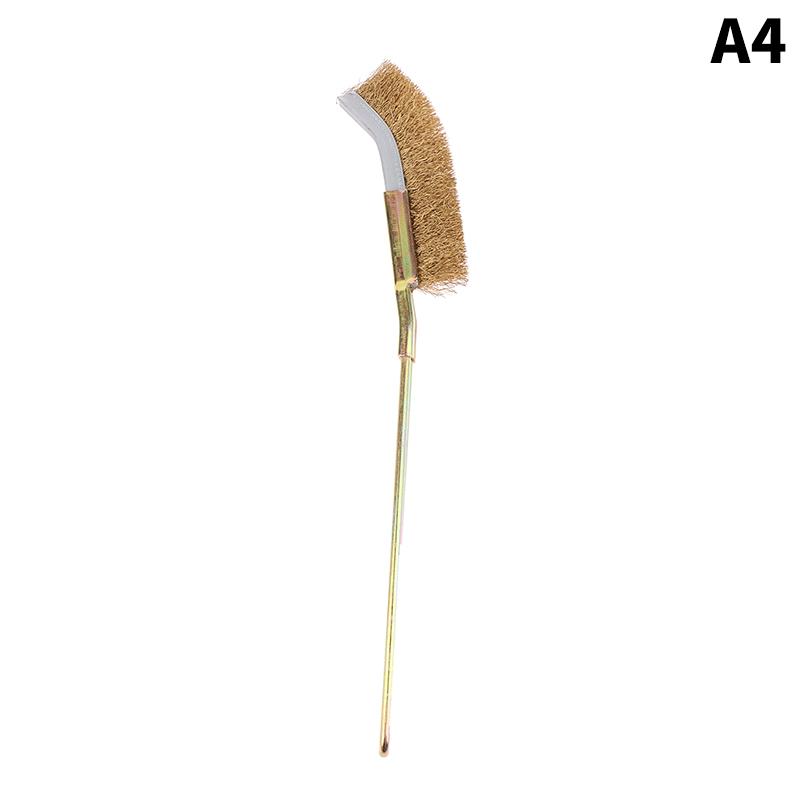 1Pcs Wire Brush Rust Cleaner Elbow Brush Stainless Steel Knife Brush Cleaning Tools Kitchen Grease Grime Cleaning Tool