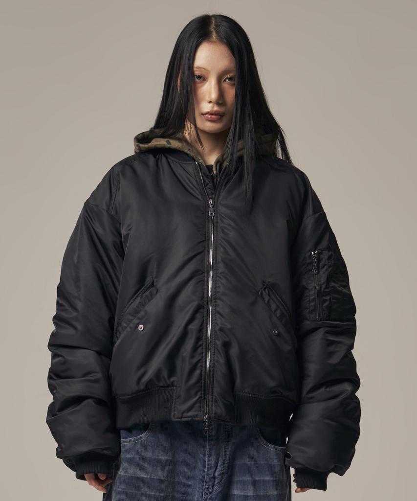 Idws Plane Shirring Ma-1 Black