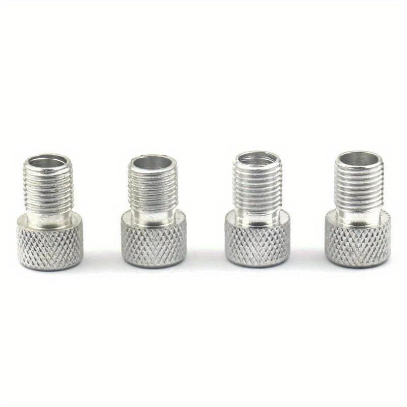 4Pcs Bike Valve Adapter, Convert Presta To Schrader Valve, Bicycle Pump Air Nozzle Tube Tools, Bicycle Accessories