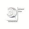 4-Pack of Silver Moon and Star Balloons, Moon and Star Foil Balloons, Suitable for Eid Al-Adha, Friends' Gatherings, and Theme Party Decorations