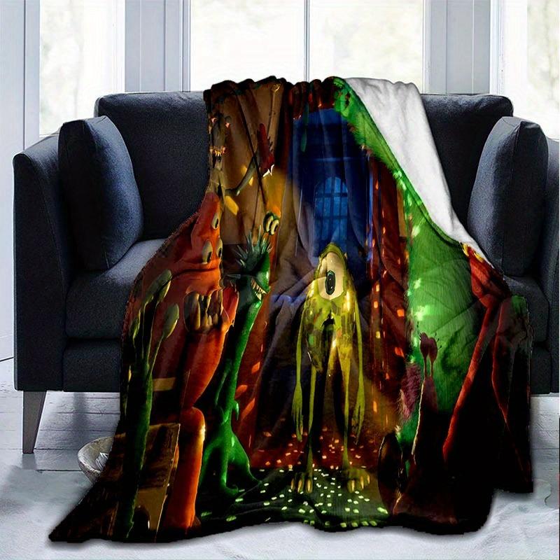

1pc Monsters University Printing Blanket - Soft, All-Season Throw for Living Room, Bedroom,Personalized Gift with Adorable Cartoon Design 80cmx120cm(31inx47in)