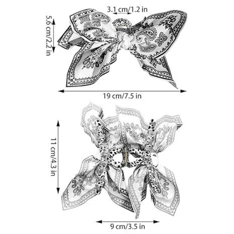 Bohemian Style Sweet Bow Hair Claw French Elegant Shark Clip Large Size Hair Clips Boho Vacation Headwear Women Hair Accessories