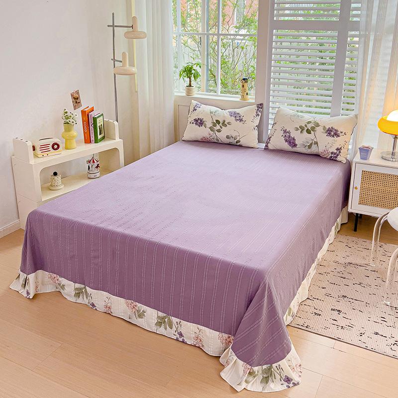Flowers Bedding Set with Pillowcase Bed Sheet Single Full Size Bed Linen Washed Cotton Duvet Cover Set Queen/King Double Size