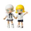 HIGHAWK Obitsu 11 (OB11) Obitsu Doll 11cm Body Short-Sleeved Uniform Set for Dolls - Includes Outfit, Skirt, Tie, and Socks - Female (White)