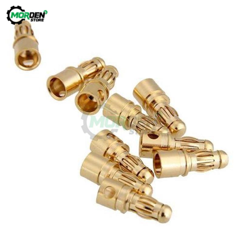 11Pcs 1.1mm DIY Gold Plated Male Female Bullet Banana Connector Plug For RC ESC Battery Motor Terminals Parts